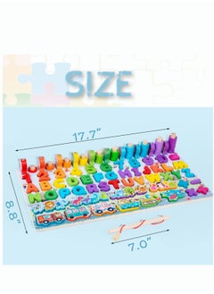 PYEBE Wooden Number Puzzle for Kids Montessori Toys for Toddlers Learning Age 3 4 5 Years Old Wooden Counting Blocks Sorting Toys Shape Block Educational Toys Preschool Activities Stacking Toy  - Image 3