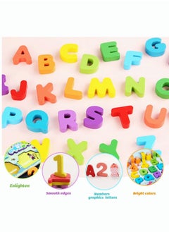 PYEBE Wooden Number Puzzle for Kids Montessori Toys for Toddlers Learning Age 3 4 5 Years Old Wooden Counting Blocks Sorting Toys Shape Block Educational Toys Preschool Activities Stacking Toy  - Image 2