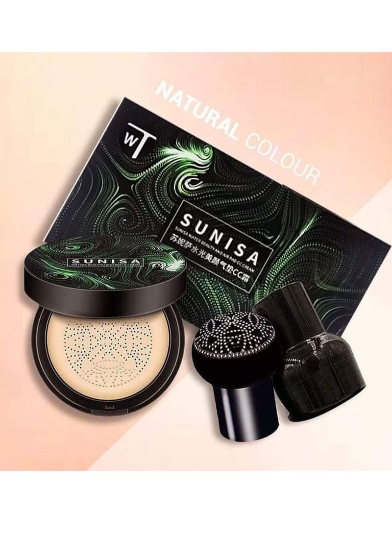 Sunisa Mushroom Air Cushion CC Cream Concealer Base Cream Primer Foundation Moisturizer - Image 1