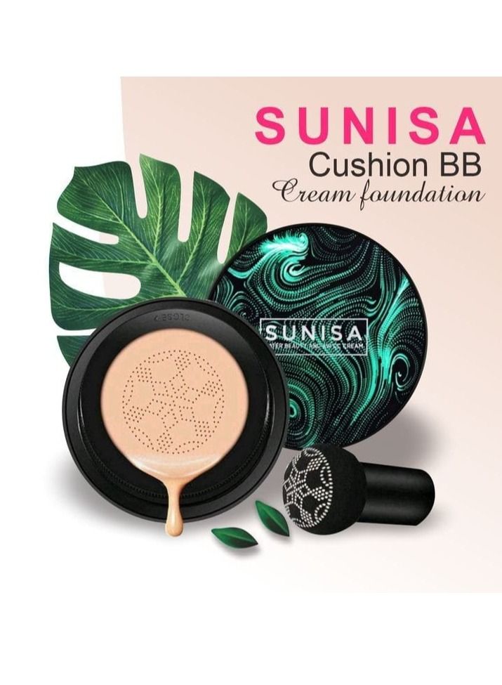 Sunisa Mushroom Air Cushion CC Cream Concealer Base Cream Primer Foundation Moisturizer - Image 3