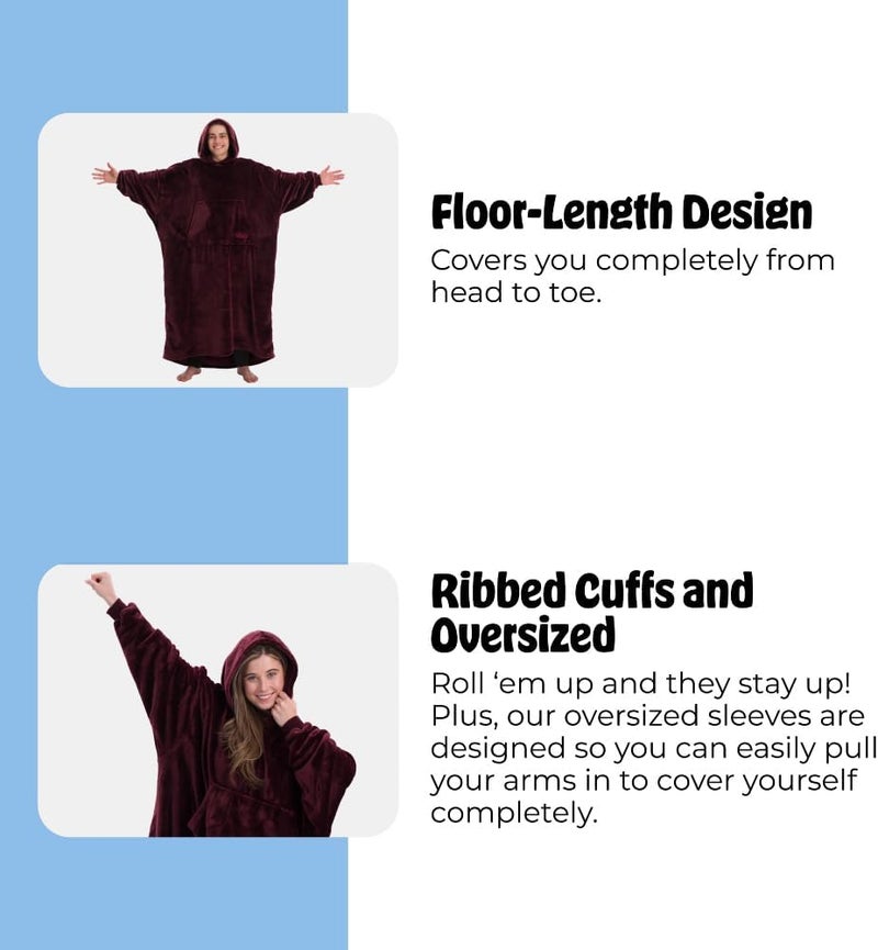 THECOMFY Dream | Oversized Light Microfiber Wearable Blanket, Seen on Shark Tank, One Size Fits All - Image 5