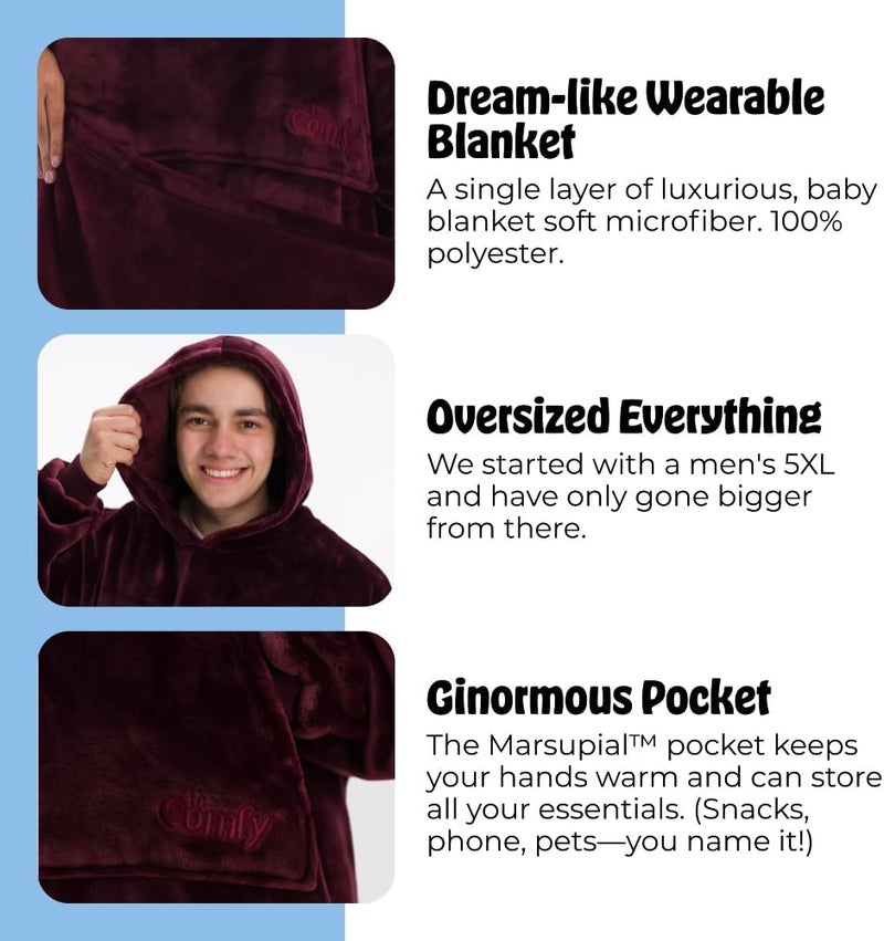 THECOMFY Dream | Oversized Light Microfiber Wearable Blanket, Seen on Shark Tank, One Size Fits All - Image 4