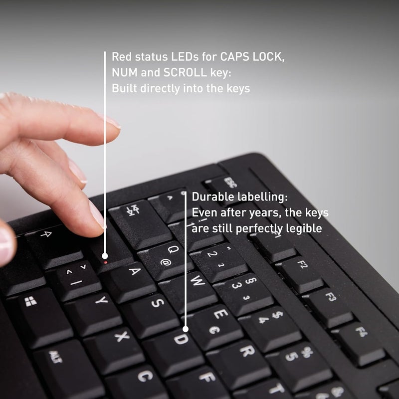 Cherry Stream Keyboard Wired USB SX Scissors Mechanism QWERTY Whisper-Quiet Silent Keystroke - Image 5