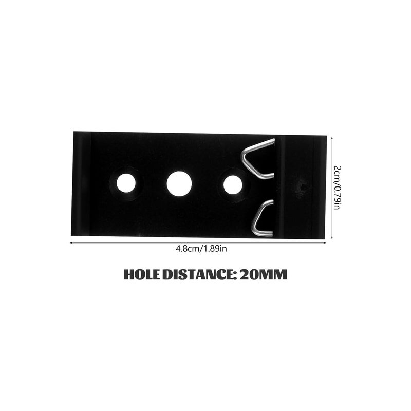 2PCS Aluminum Alloy Drawer Slide Brackets Rear Mount 20mm Hole Spacing with Butterfly Spring - Image 3