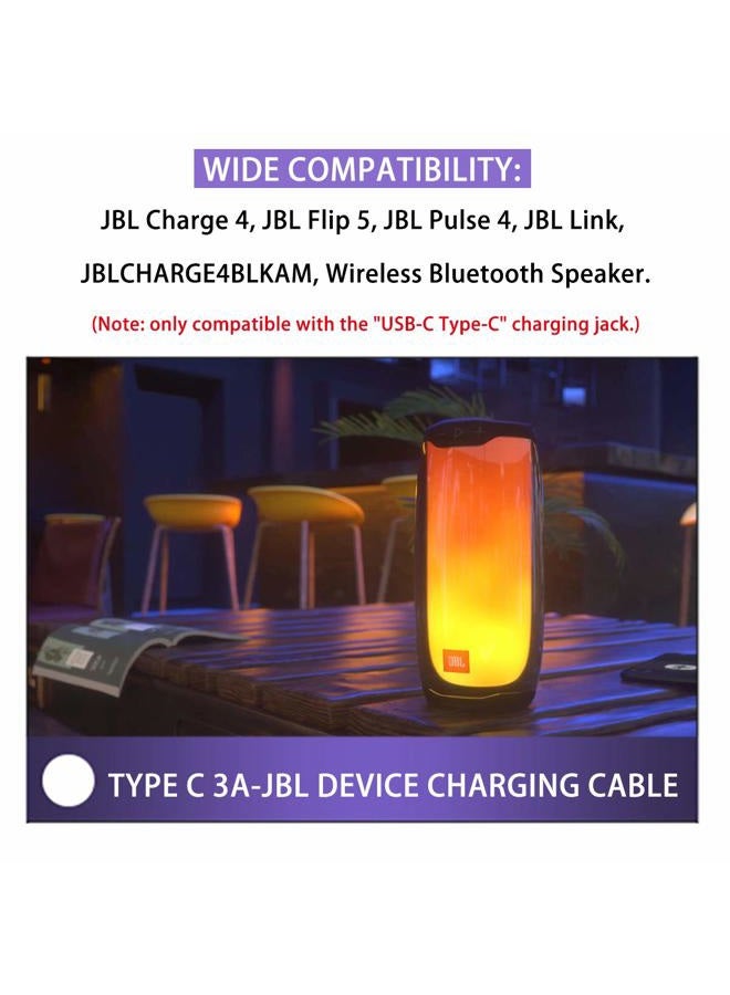 Hyacinyh USB Fast Power Charger Charging Cable Cord Compatible with for JBL Flip 5, JBL Flip 6, JBL Charge 4, JBL Charge 5, JBL Pulse 4, JBLCHARGE4BLKAM Wireless Bluetooth Earphones Speakers -5FT White  - Image 5