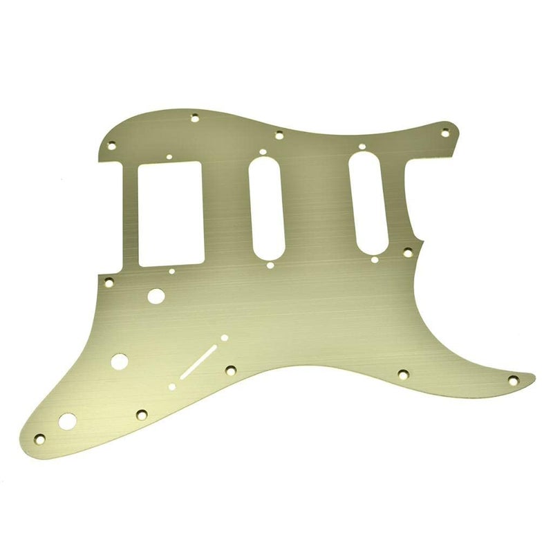 KAISH 11 Hole Metal Aluminum Anodized Modern Style STStrat HSS Pickguard Guitar Pick Guard Scratch Plate for StratocasterStrat Made in USAMexico Gold - Image 2
