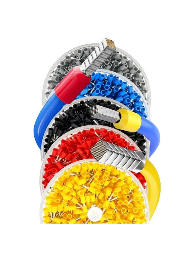 E4009 300 قطعة محطات أسلاك فرويل معزولة مسبقًا مجموعة محطات أنبوبية مع صندوق تخزين - Image 5