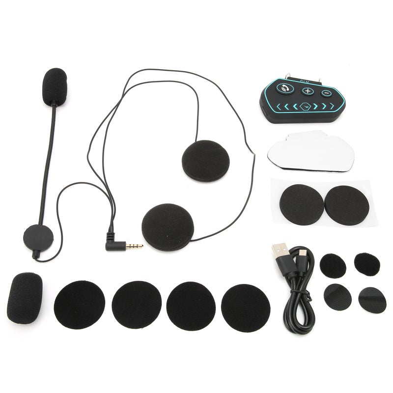 Motorcycle Helmet Bluetooth Headset IP67 Waterproof CSR 5.0 Bluetooth 40mm Subwoofer - HiFi Sound Quality Helmet Bluetooth Headphone with Breathing Light for Outdoor Motorcycle Riding - Image 2