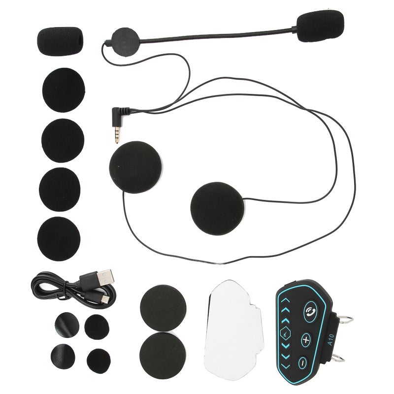Motorcycle Helmet Bluetooth Headset IP67 Waterproof CSR 5.0 Bluetooth 40mm Subwoofer - HiFi Sound Quality Helmet Bluetooth Headphone with Breathing Light for Outdoor Motorcycle Riding - Image 5