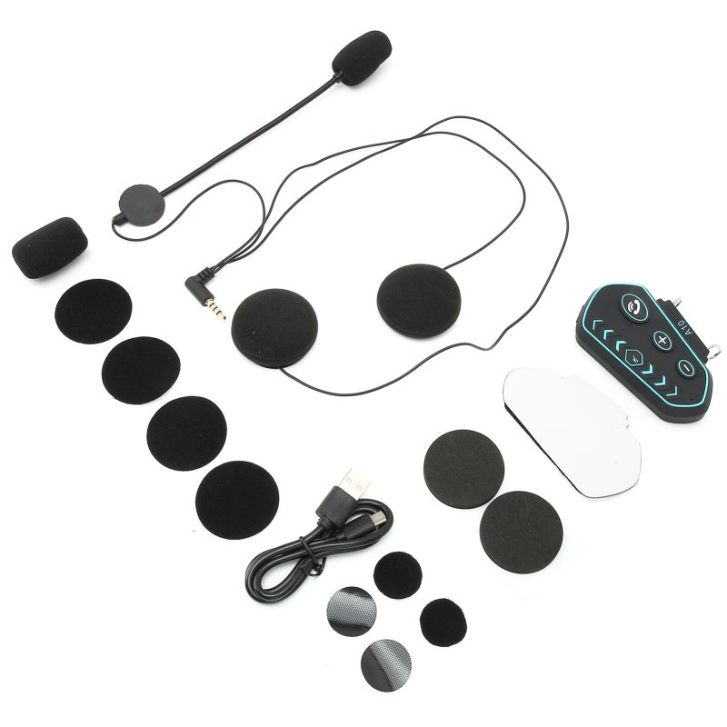 Motorcycle Helmet Bluetooth Headset IP67 Waterproof CSR 5.0 Bluetooth 40mm Subwoofer - HiFi Sound Quality Helmet Bluetooth Headphone with Breathing Light for Outdoor Motorcycle Riding - Image 3