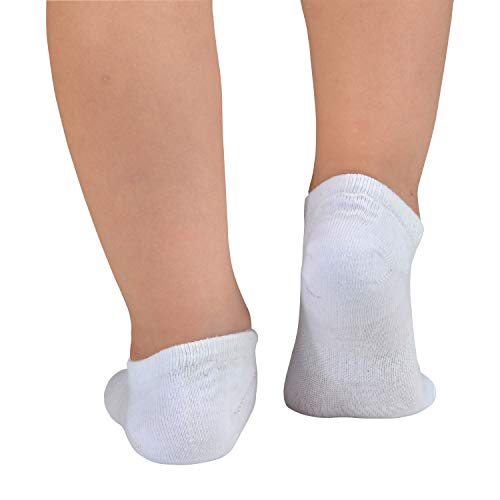 JORMATT 6 Pairs Toddler Little Girls Boys No Show Socks Thin Cotton Soft Anti Slip Low Cut Socks Breathable With Grips, White XS - Image 4