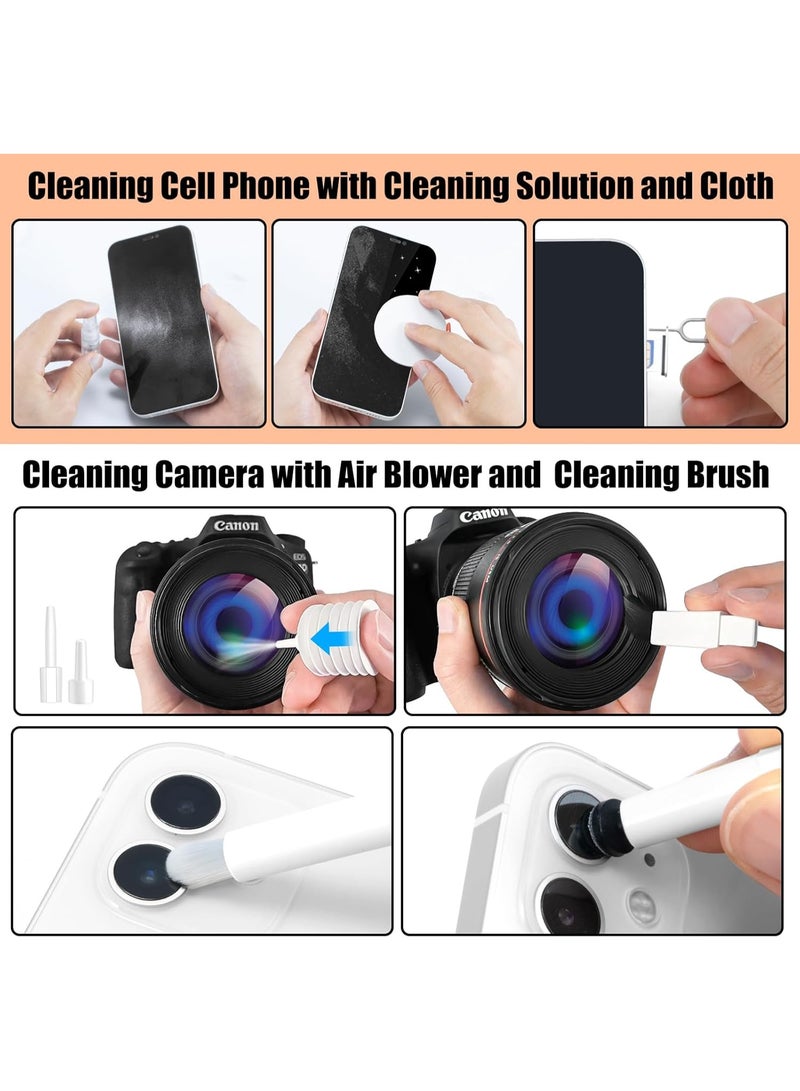 20-in-1 Electronic Cleaner Kit, Keyboard Cleaner kit, Portable Multifunctional Cleaning Tool for PC Monitor/Earbud/Cell Phone/Laptop/Computer/Bluetooth Earphones(White) - Image 5