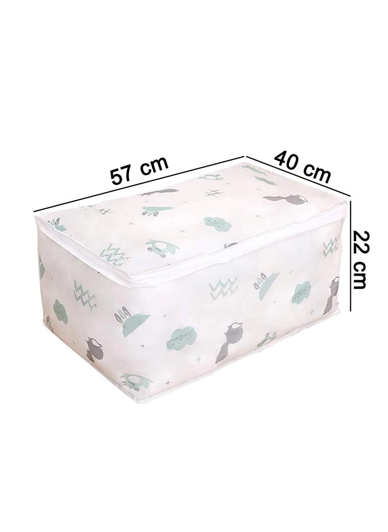 TWOK TWOK Underbed Storage Bag Blanket Storage Bag UnderBed Quilt Clothes Storage Bag Multi Color 1  - Image 4