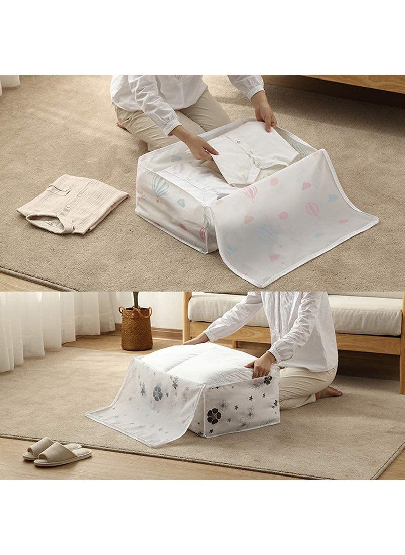 TWOK TWOK Underbed Storage Bag Blanket Storage Bag UnderBed Quilt Clothes Storage Bag Multi Color 1  - Image 2