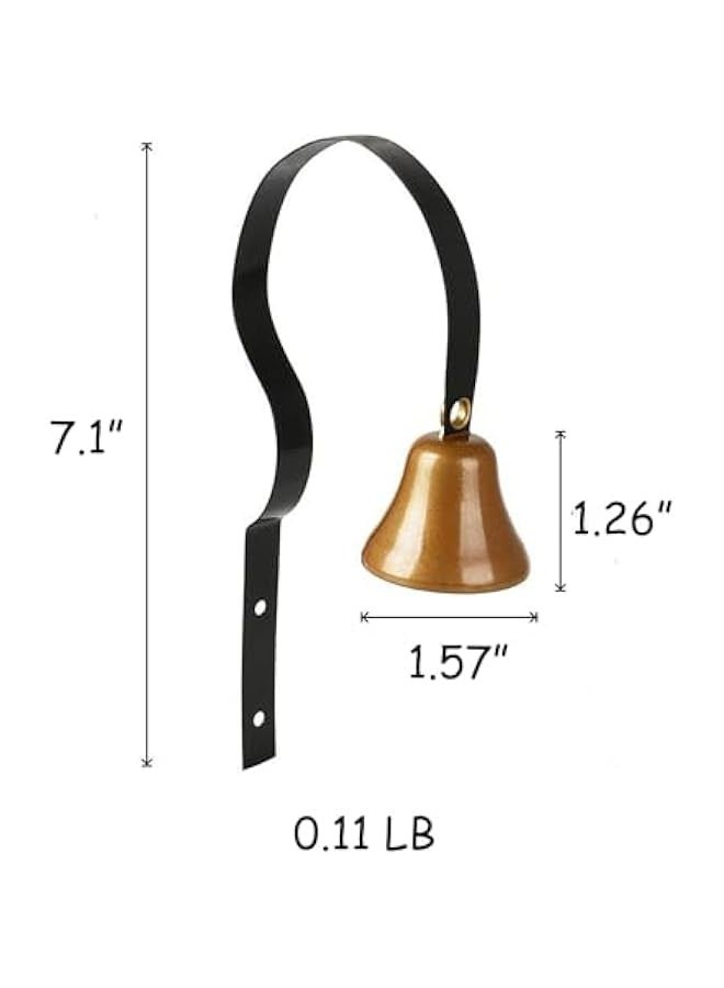 Generic Dog Doorbell,Fixed Metal Dog Doorbell,Dog Bell for Door Potty Training,Bell for Dogs to Ring to go Outside,Manual Assemble Wall Mounted Dog Door Bell (2Pack Black)  - Image 4
