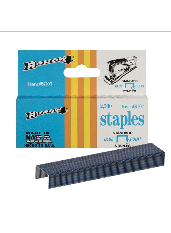 Arrow S107 Blue Standard Desk Staples, 2,500-Pack - Image 1