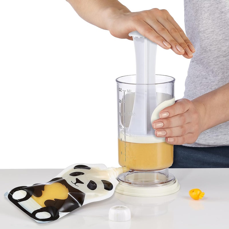 Squooshi The Filling Station: Squooshi Food Pouch Filler + 12 Large 5 oz Pouches - Image 2