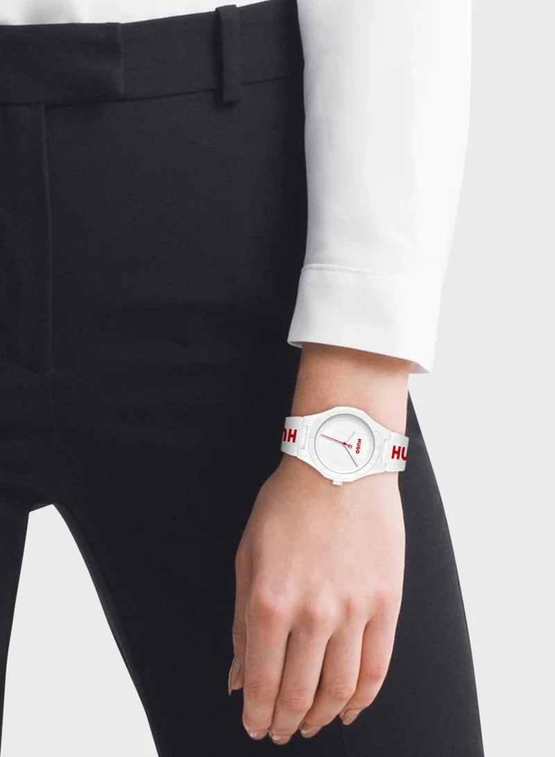 HUGO Silicone Strap Analog Watch