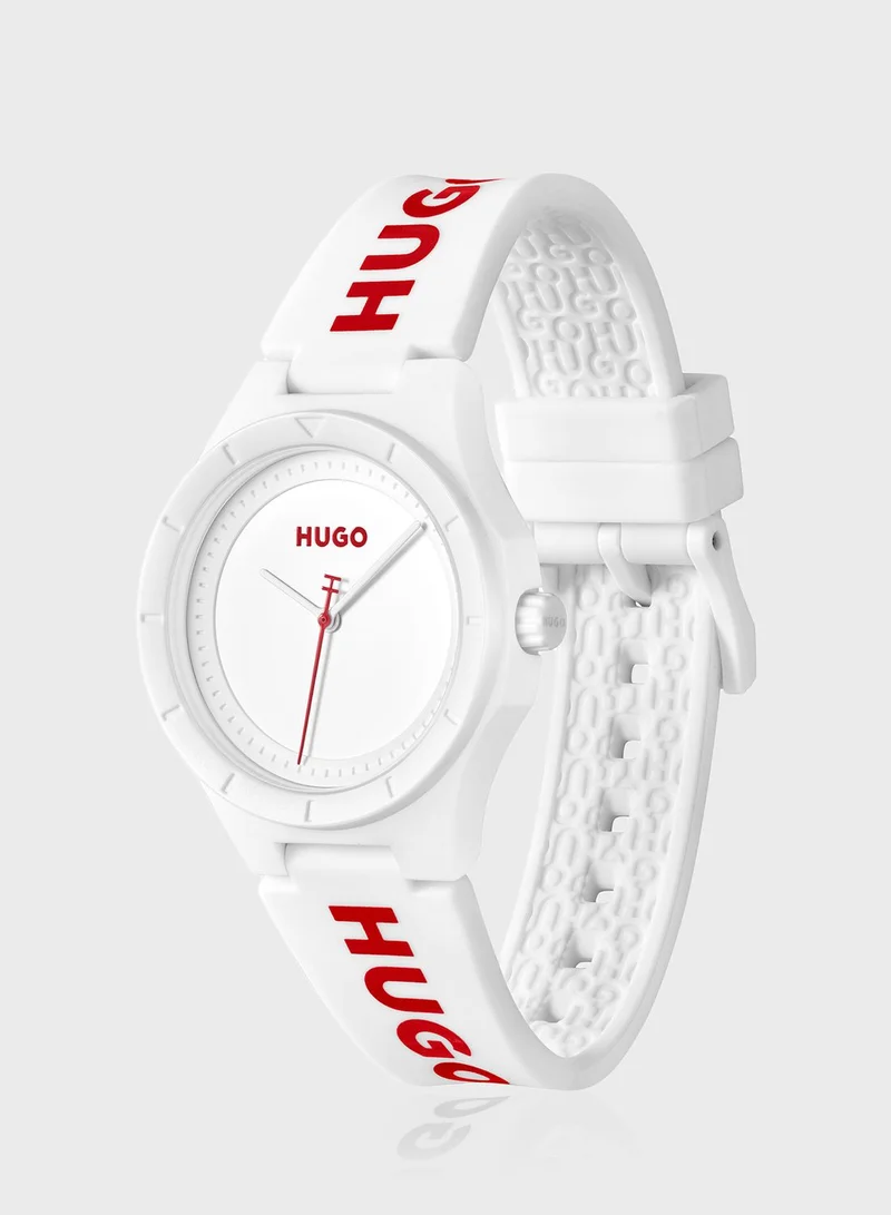 HUGO Silicone Strap Analog Watch