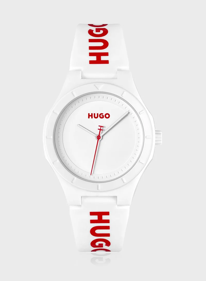 HUGO Silicone Strap Analog Watch