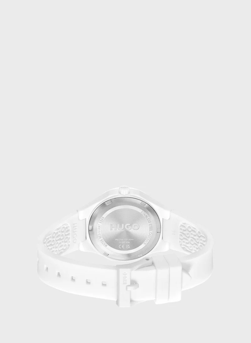 HUGO Silicone Strap Analog Watch