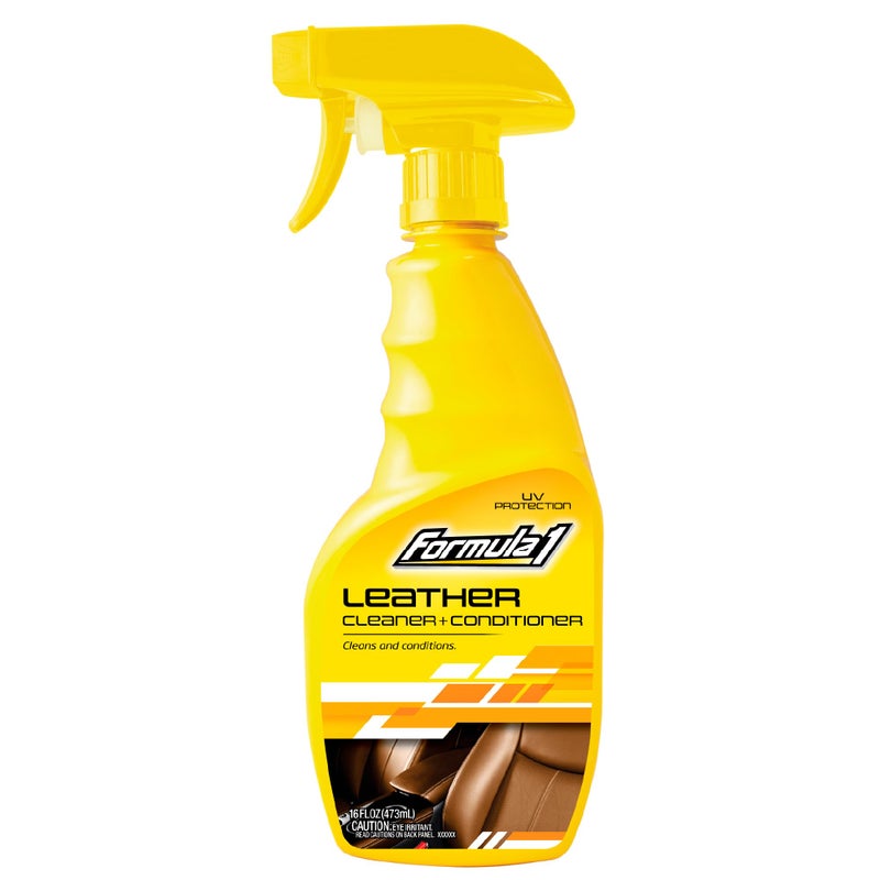 Formula 1 Leather Cleaner and Conditioner Spray with Natural Oils for Car Interior Shoes Auto Upholstery Cleaner to Restore Shine Protect16oz - Image 3