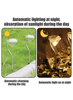 Generic Garden Floor Lights Garden Pathway Patio Crystal Solar Powered Waterproof Night Light Decorative Lighting Garden Pathway Lights  - Image 4