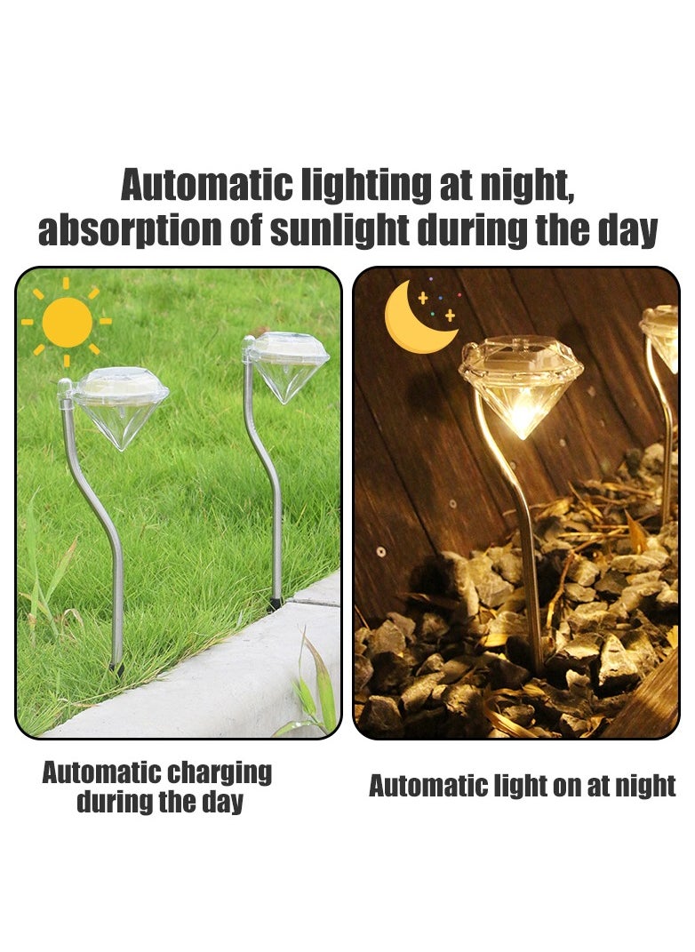 Generic Garden Floor Lights Garden Pathway Patio Crystal Solar Powered Waterproof Night Light Decorative Lighting Garden Pathway Lights  - Image 4