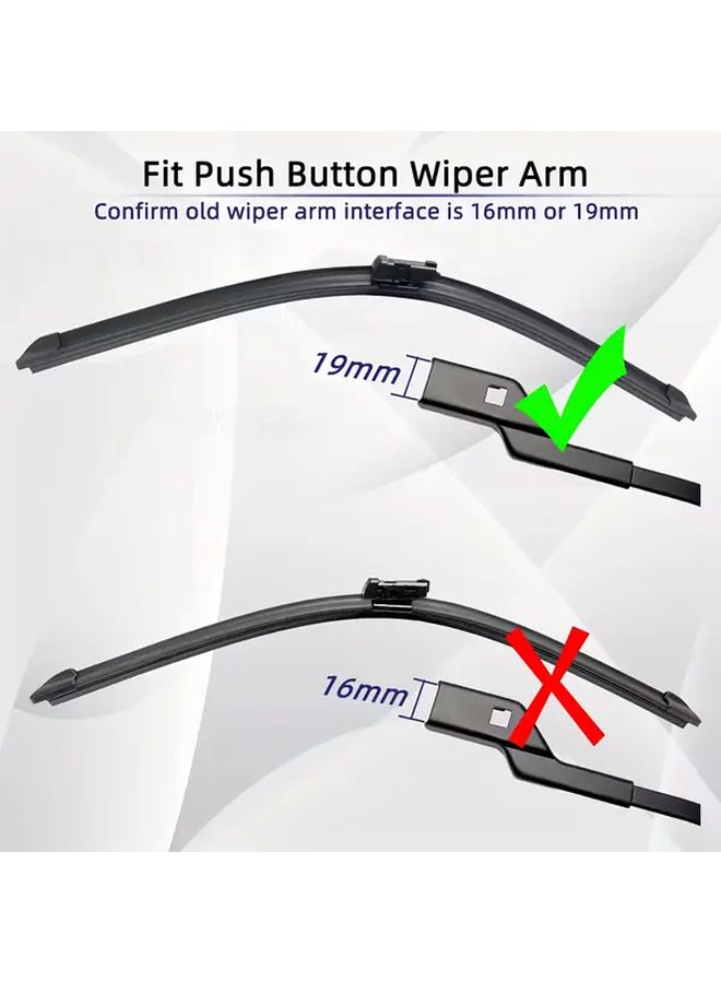 Windshield Wiper Set of 3 Front and Rear Blades for SKODA Yeti 2009 2019 Models - Image 3