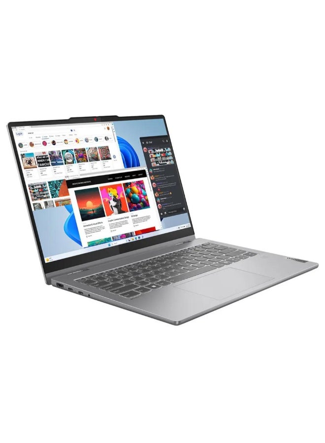Lenovo IdeaPad 5 14IRH9 2-in-1 Convertible (2024) Laptop – 13th Gen / Intel Core i5-13420H / 14inch WUXGA / 512GB SSD / 16GB RAM / Shared Intel UHD Graphics / Windows 11 Home English/Arabic Luna Grey - Image 3