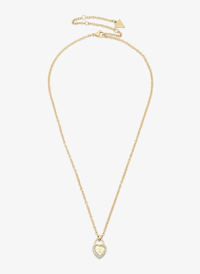 GUESS Heart Lock Chain Necklace - Image 4