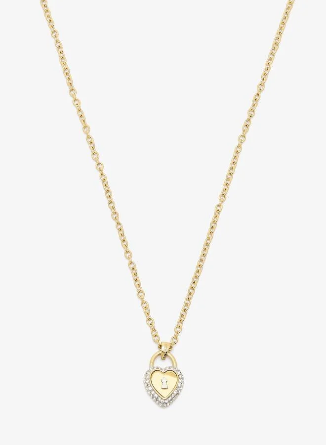 GUESS Heart Lock Chain Necklace