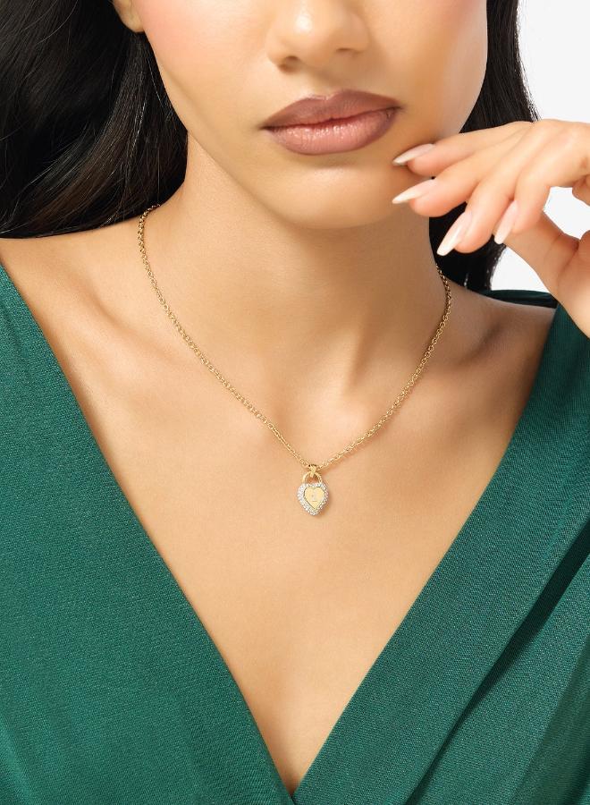 GUESS Heart Lock Chain Necklace - Image 2
