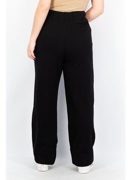 ESPRIT Women Regular Leg Embroidered Sweatpants, Black  - Image 3