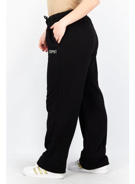 ESPRIT Women Regular Leg Embroidered Sweatpants, Black  - Image 4