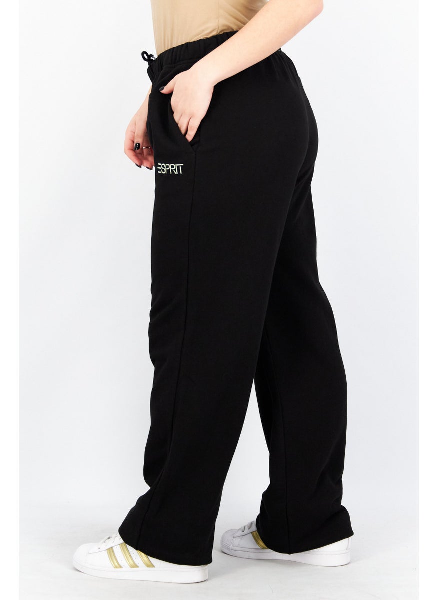 Women Regular Leg Embroidered Sweatpants, Black - pzsku/Z60C6F74ABC2FEA171D1CZ/45/_/1734272012/eb024e46-56e4-4523-899a-3068afe2a636