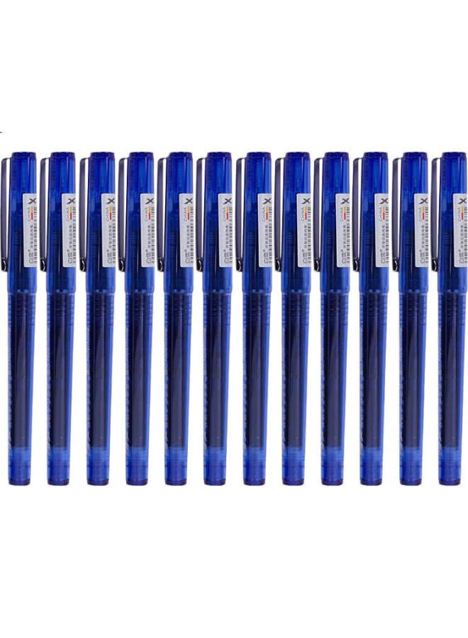Snowhite X66 Direct Liquid Rollerball Pen, Full Needle Tube Gel Pen, Signature Pen, Blue Ink, 0.5Mm, 12 Pens/Box - Image 1