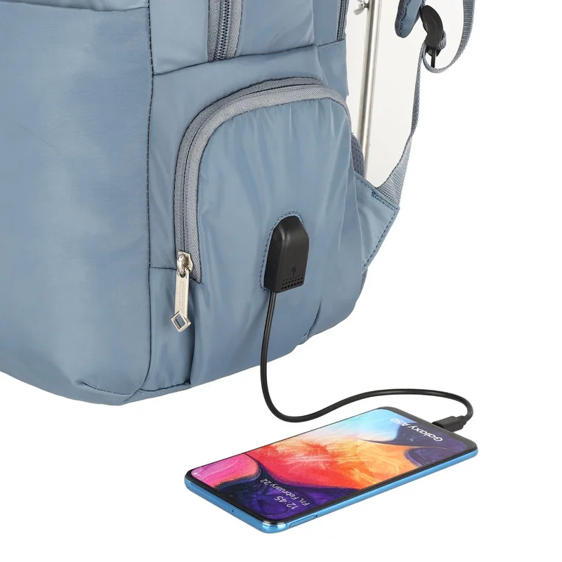 AMERICAN TOURISTER  JIT 15.6" Laptop Backpack 25L Capacity, Polyester, Mirage Blue|Lightweight|Ergo Back & Shoulder|Bottle Holder|Smart Sleeve|USB Port|Rain Cover - 1 Year International Warranty  | Best Price UAE