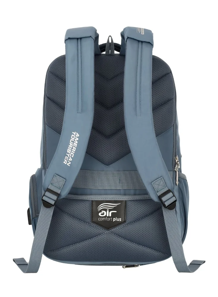 AMERICAN TOURISTER  JIT 15.6" Laptop Backpack 25L Capacity, Polyester, Mirage Blue|Lightweight|Ergo Back & Shoulder|Bottle Holder|Smart Sleeve|USB Port|Rain Cover - 1 Year International Warranty  | Best Price UAE