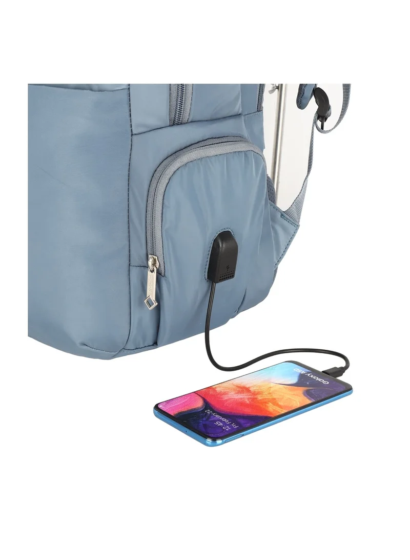 AMERICAN TOURISTER  JIT 15.6" Laptop Backpack 25L Capacity, Polyester, Mirage Blue|Lightweight|Ergo Back & Shoulder|Bottle Holder|Smart Sleeve|USB Port|Rain Cover - 1 Year International Warranty  | Best Price UAE