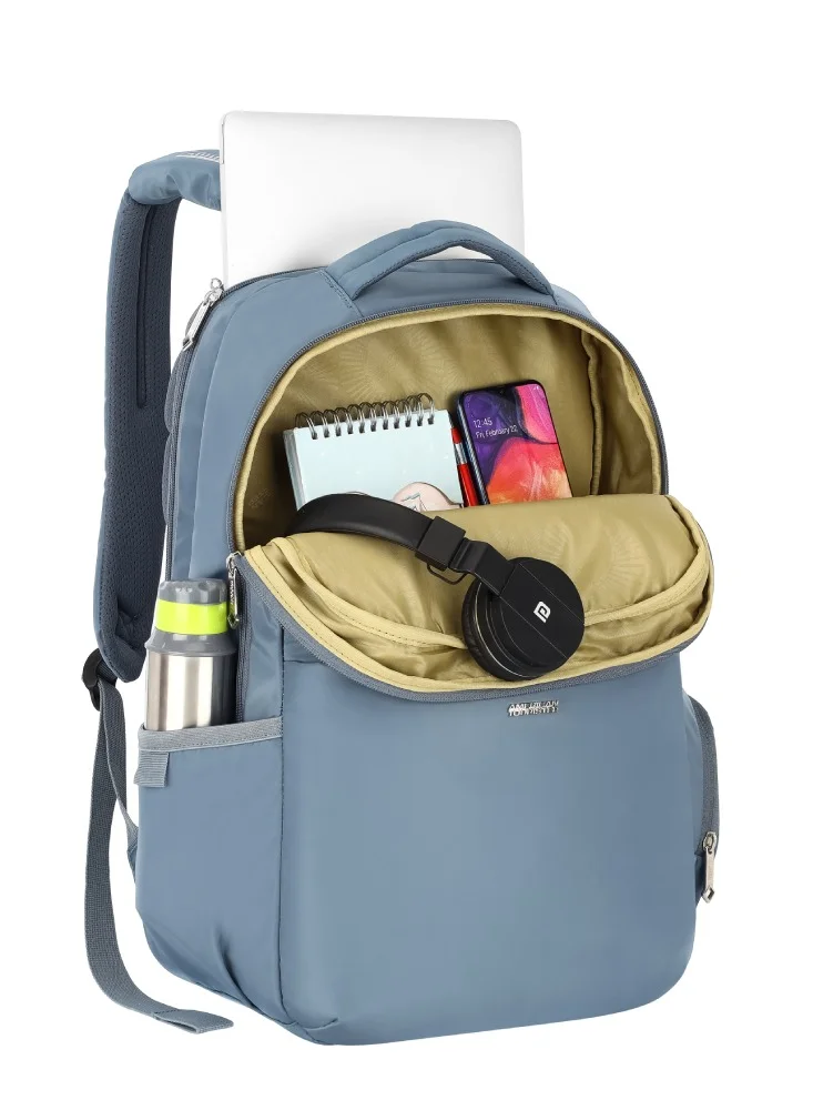 AMERICAN TOURISTER  JIT 15.6" Laptop Backpack 25L Capacity, Polyester, Mirage Blue|Lightweight|Ergo Back & Shoulder|Bottle Holder|Smart Sleeve|USB Port|Rain Cover - 1 Year International Warranty  | Best Price UAE