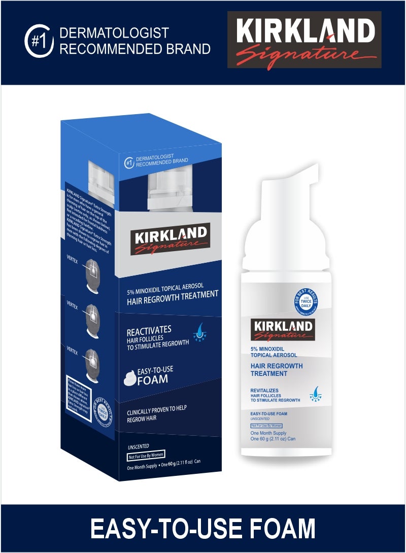 Minoxidil 5% Topical Aerosol – Effective Hair Regrowth Foam (60 GM)