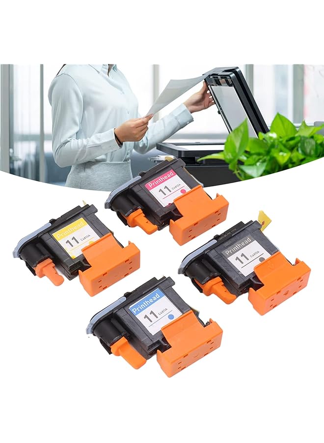 erorex 4 Pcs Printhead Printer Head Magenta Black Cyan Yellow Print Head Replacement For Hp Designjet 100 110 111 500 510 800 813 850 - Image 2