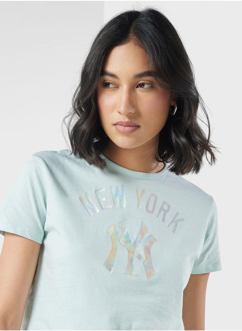 Fanatics - Y2K New York Yankees Cropped T-Shirt - Image 1