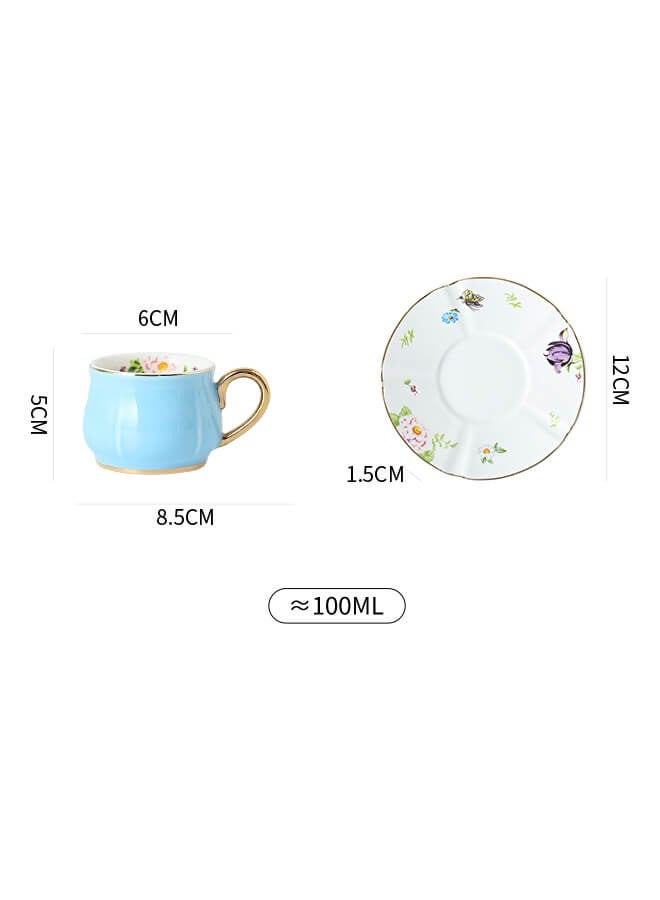 Shuer Ceramic Coffee cup, Espresso cup，Arabic coffee cup，Turkish coffee cup, Cup and Saucer Set Suitable for Home Office Restaurant Gifts Garden Party Home Afternoon Tea Set - Image 5