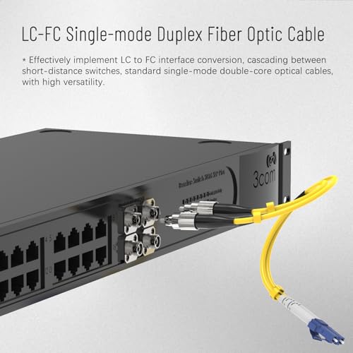 Karono 1ft. LC to FC Fiber Optic Adapter Cable, Singlemode 9/125 Duplex Male to Female Mutual - Image 2