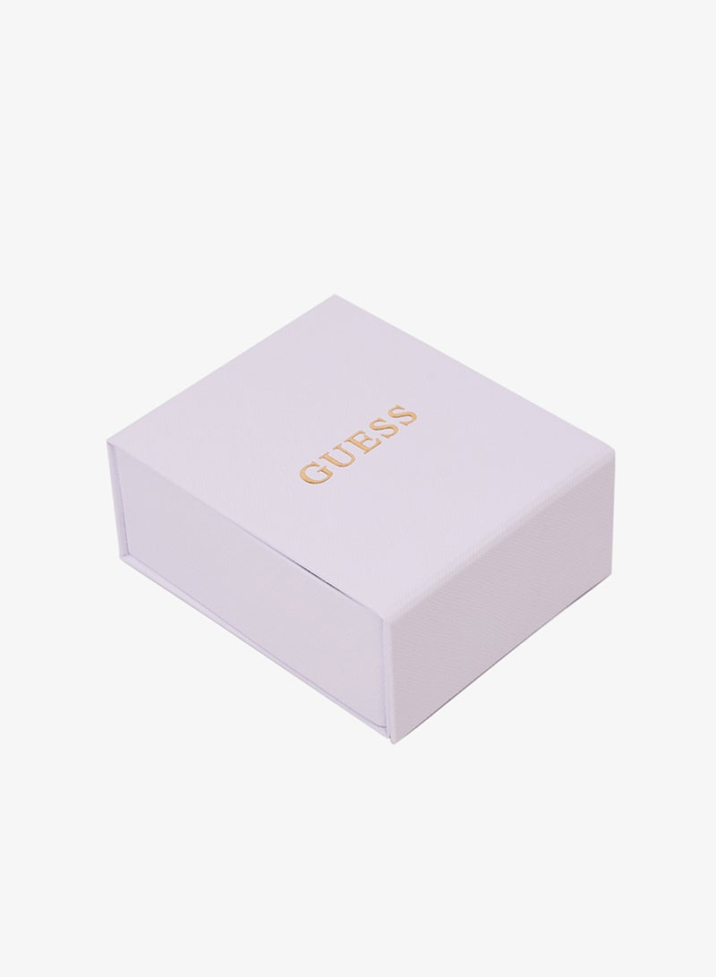 GUESS Crystal Frame Hoop Earrings - Image 3