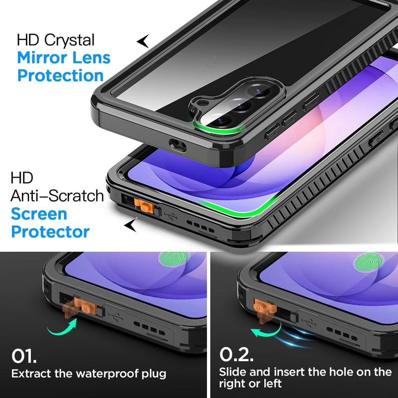 ايه اي كيس حافظة AICase المقاومة للماء لهاتف Samsung Galaxy S26 Plus الشفافة مع MagSafe، مقاومة للماء والثلج والغبار والصدمات، بمعيار IP68، حماية حقيقية كاملة للجسم بزاوية 360 درجة، غطاء محكم الإغلاق تحت الماء لهاتف Galaxy S26 Plus - Image 5