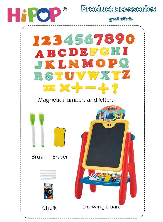 Carton Kids Art Easel,Available on Both Sides,Clean and Dust-Free,Standing Magnetic Drawing Board  - Image 4