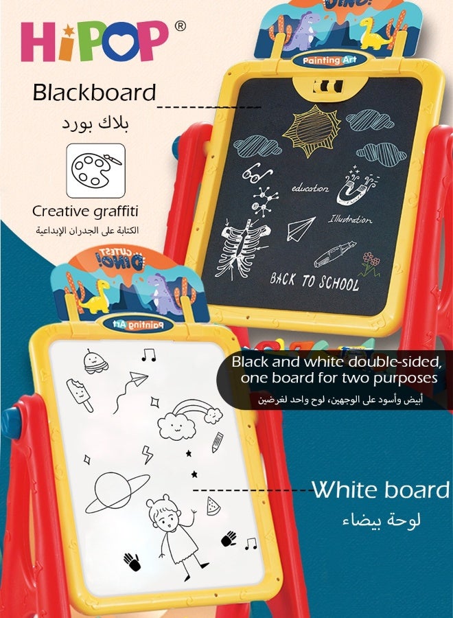 Carton Kids Art Easel,Available on Both Sides,Clean and Dust-Free,Standing Magnetic Drawing Board  - Image 5